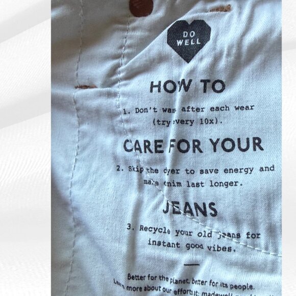 Madewell Stovepipe Jeans 31 Medium Wash Fair Trade Certified Straight Leg Denim - Picture 14 of 17